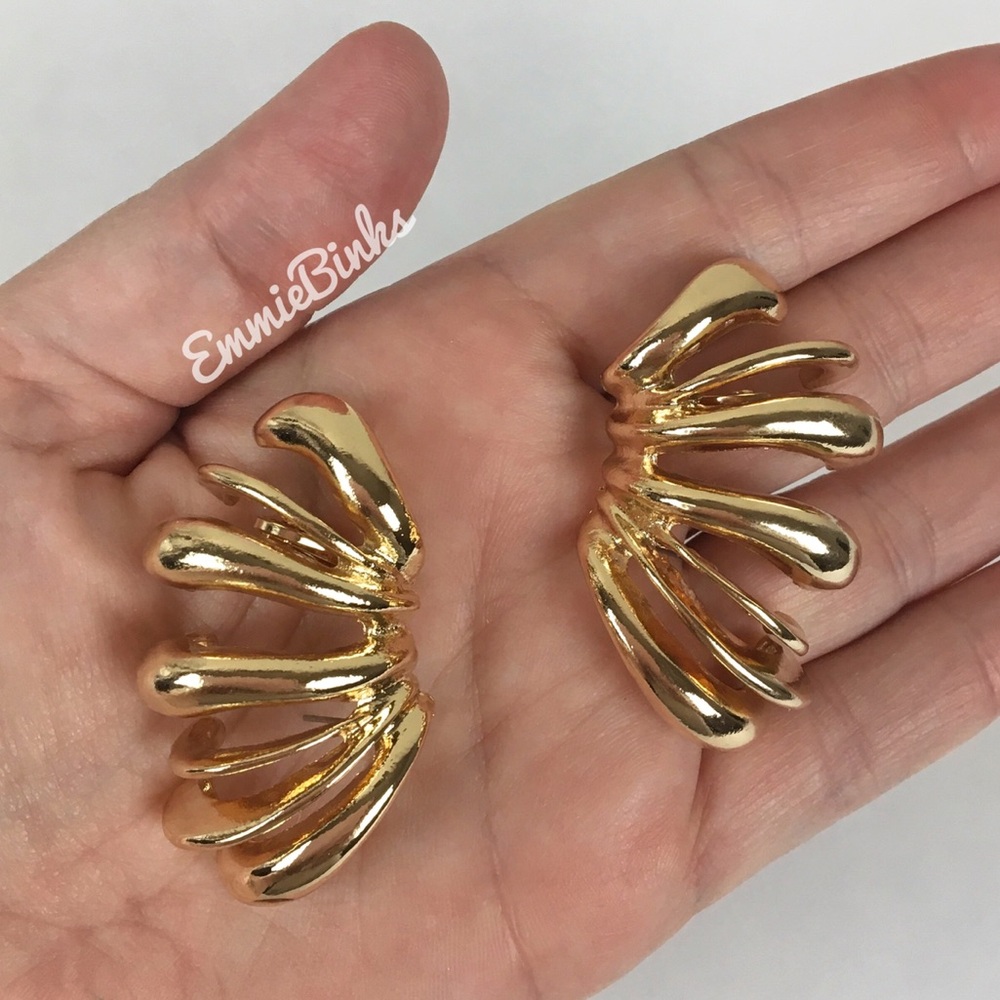 New Zara Chunky Metallic Ear Cuffs Earrings - Picture 5 of 16